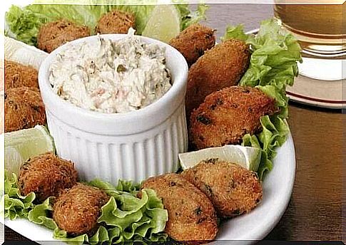 Tuna croquettes are excellent with a mild cheese.