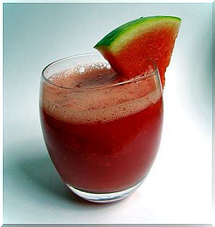 Watermelon and tomato juice