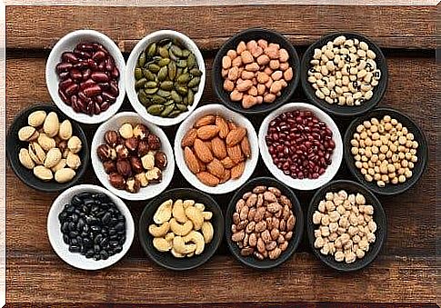 Varieties of dried fruits. 