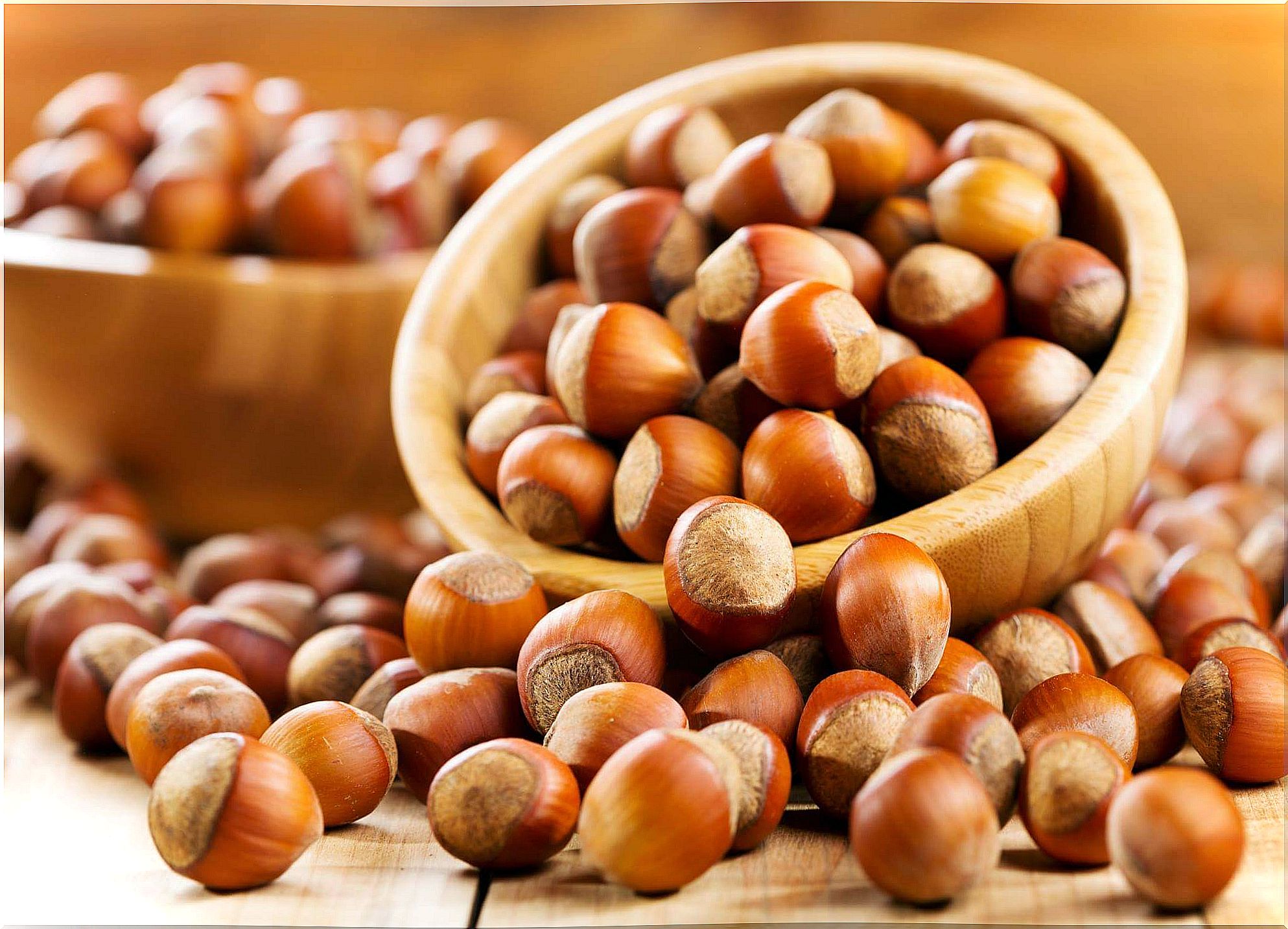 Hazelnuts in a bowl.