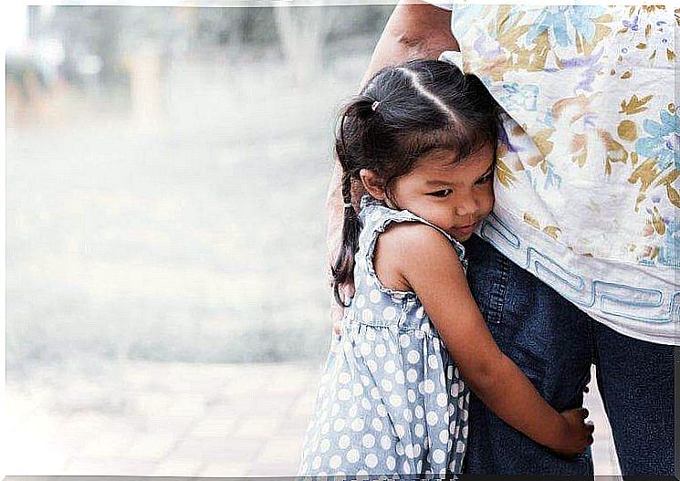 little girl not wanting to go to school