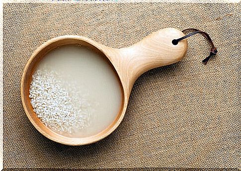 Rice water as a body scrub